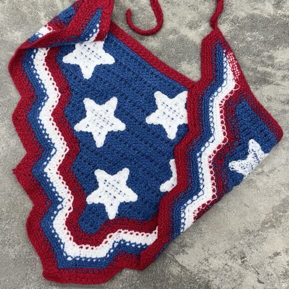 NWT Wild Fable Head Bandana Tie Adjust USA Oh My Stars Red White Blue - Picture 4 of 8